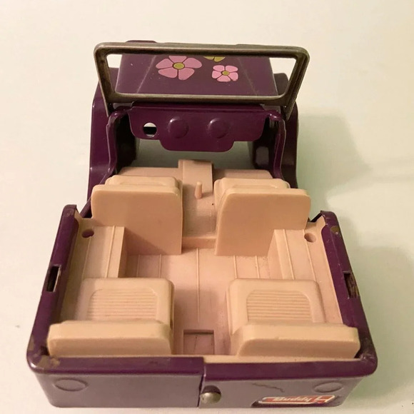 Vintage Buddy L Purple  Flower Power Jeep 6 Inch Long Toy Incomplete - Picture 7 of 14